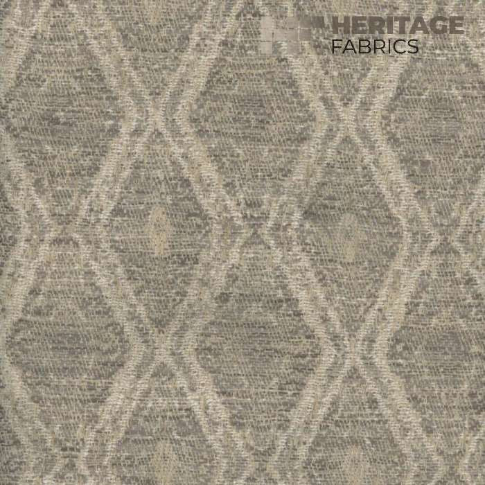 Barani Zinc by Heritage Fabric - 100% Polyester India 33,000 Horizontal: 3.75" and Vertical: 4.75" 54" - Fabric Carolina -