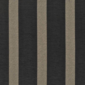 Barchetta Stripe Black Flannel by Kasmir Fabric