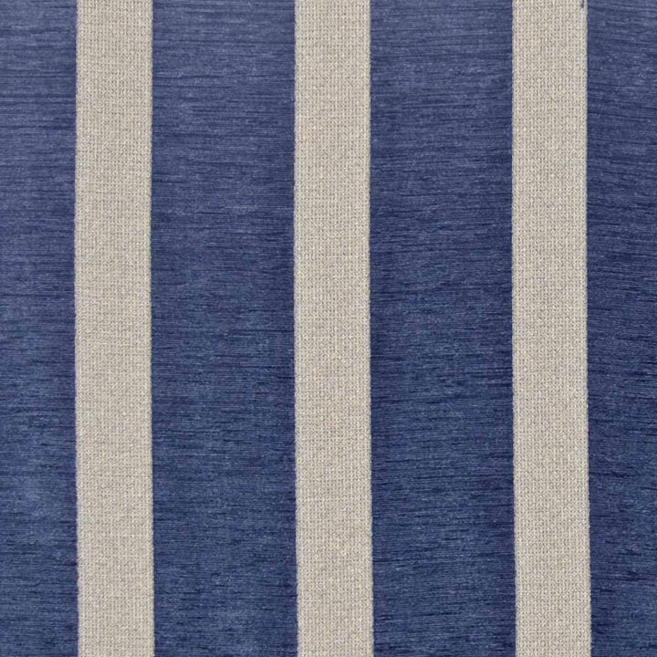 Barchetta Stripe Mood Indigo by Kasmir Fabric 1385 47% Acrylic 42% Polyester 11% Cotton ITALY 17,000 Martindale Cycles H: 7 inches, V:N/A 54 - 55 - Fabric Carolina - Kasmir
