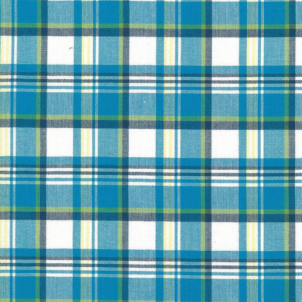 Bardwell Plaid Mediterranean by Kasmir Fabric 5073 100% Cotton
 INDIA </p><p>Repeat: Horizontal: 3 inches and Vertical: 3 inches 54 - Fabric Carolina -
