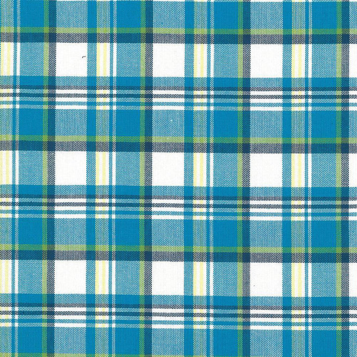 Bardwell Plaid Mediterranean by Kasmir Fabric 5073 100% Cotton
 INDIA </p><p>Repeat: Horizontal: 3 inches and Vertical: 3 inches 54 - Fabric Carolina -