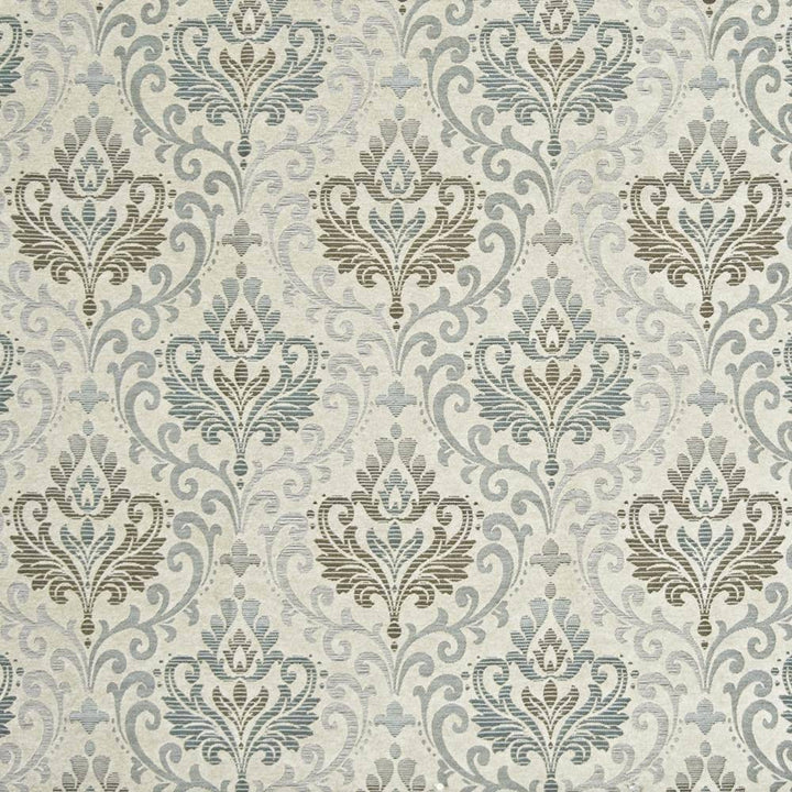 Barrymore Damask Serene by Kasmir Fabric 1389 67% Viscose 24% Polyester 9% Cotton CHINA 12,000 Wyzenbeek Double Rubs H: 19 7/8 inches, V:13 7/8 inches 54 - 56 - Fabric Carolina - Kasmir