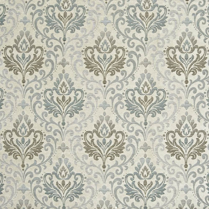 Barrymore Damask Serene  by Kasmir Fabric See sample 67% Viscose
24% Polyester
9% Cotton
 CHINA 12,000 Wyzenbeek Double Rubs </p><p>Repeat: Horizontal: 19  7/8 inches and Vertical: 13  7/8 inches 54  - Fabric Carolina -