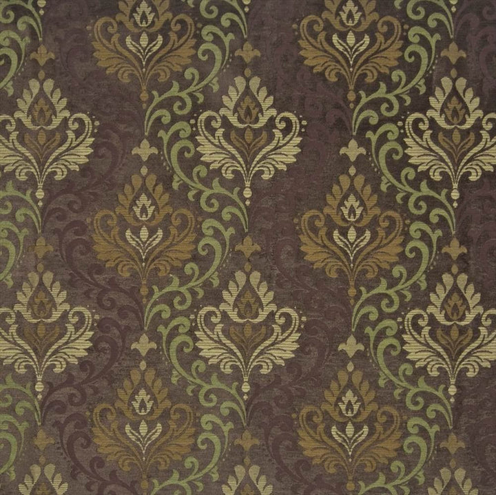 Barrymore Damask Thyme by Kasmir Fabric 1390 67% Viscose
24% Polyester
9% Cotton
 CHINA </p><p>Repeat: Horizontal: 19 7/8 inches and Vertical: 13 7/8 inches 54 - 56 - Fabric Carolina -