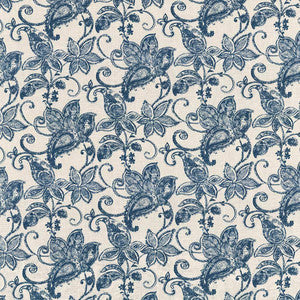 Batik Floral Batik Blue by Kasmir Fabric