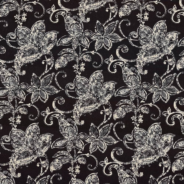 Batik Floral Jet by Kasmir Fabric 1416 55% Linen
45% Viscose
 SOUTH KOREA </p><p>Repeat: Horizontal: 27 inches and Vertical: 25 2/8 inches 55 - 56 - Fabric Carolina -