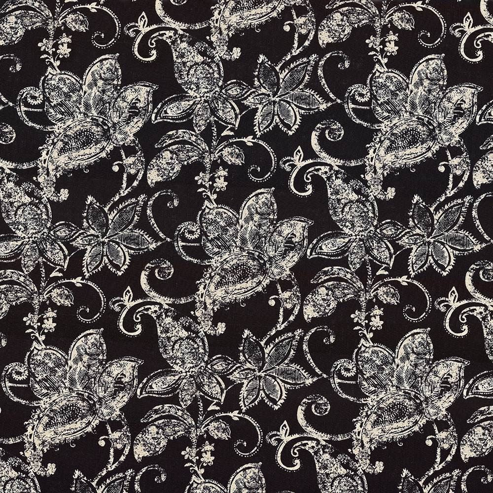 Batik Floral Jet by Kasmir Fabric 1416 55% Linen
45% Viscose
 SOUTH KOREA 12,000 Wyzenbeek Double Rubs </p><p>Repeat: Horizontal: 27 inches and Vertical: 25 2/8 inches 55 - Fabric Carolina -