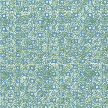 Batik Medallion Surf by Kasmir Fabric 5073 100% Cotton USA 15,000 Wyzenbeek Double Rubs H: 10 7/8 inches, V: 13 4/8 inches 54 - 55 - Fabric Carolina - Kasmir