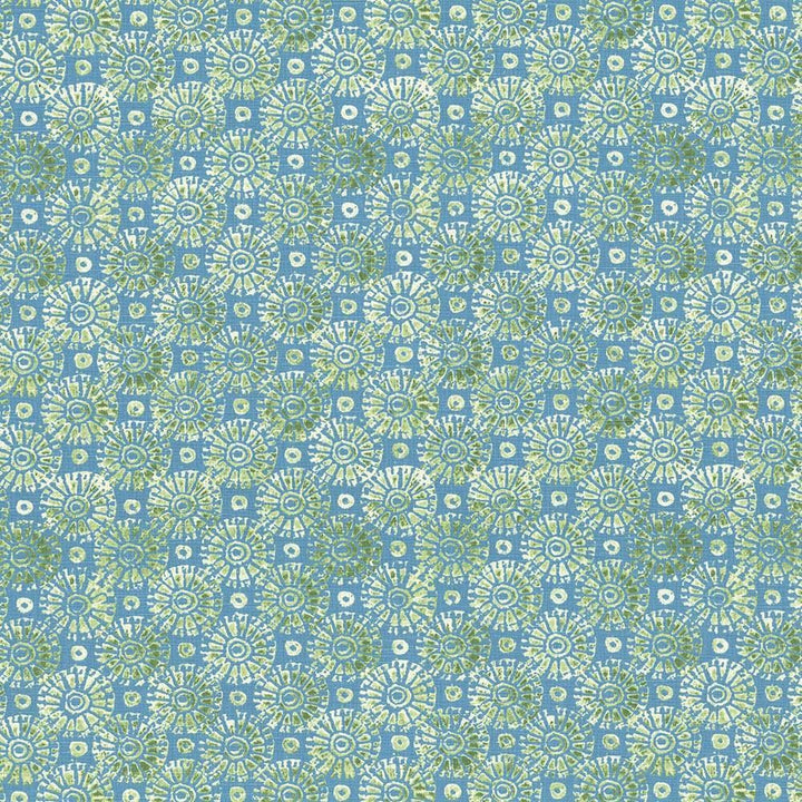 Batik Medallion Surf by Kasmir Fabric 5073 100% Cotton
 USA 15,000 Wyzenbeek Double Rubs Horizontal: 10 7/8 inches and Vertical: 13 4/8 inches 54 - Fabric Carolina -