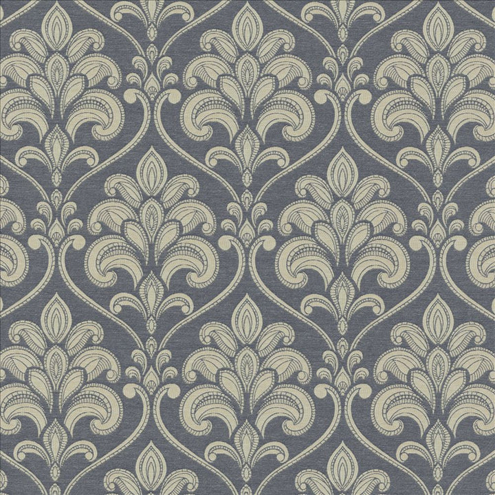 Baton Rouge Blue by Kasmir Fabric 5143 72% Polyester 28% Cotton INDIA 50,000 Wyzenbeek Double Rubs Horizontal: 13 6/8 inches and Vertical: 21 2/8 inches 55 - Fabric Carolina -