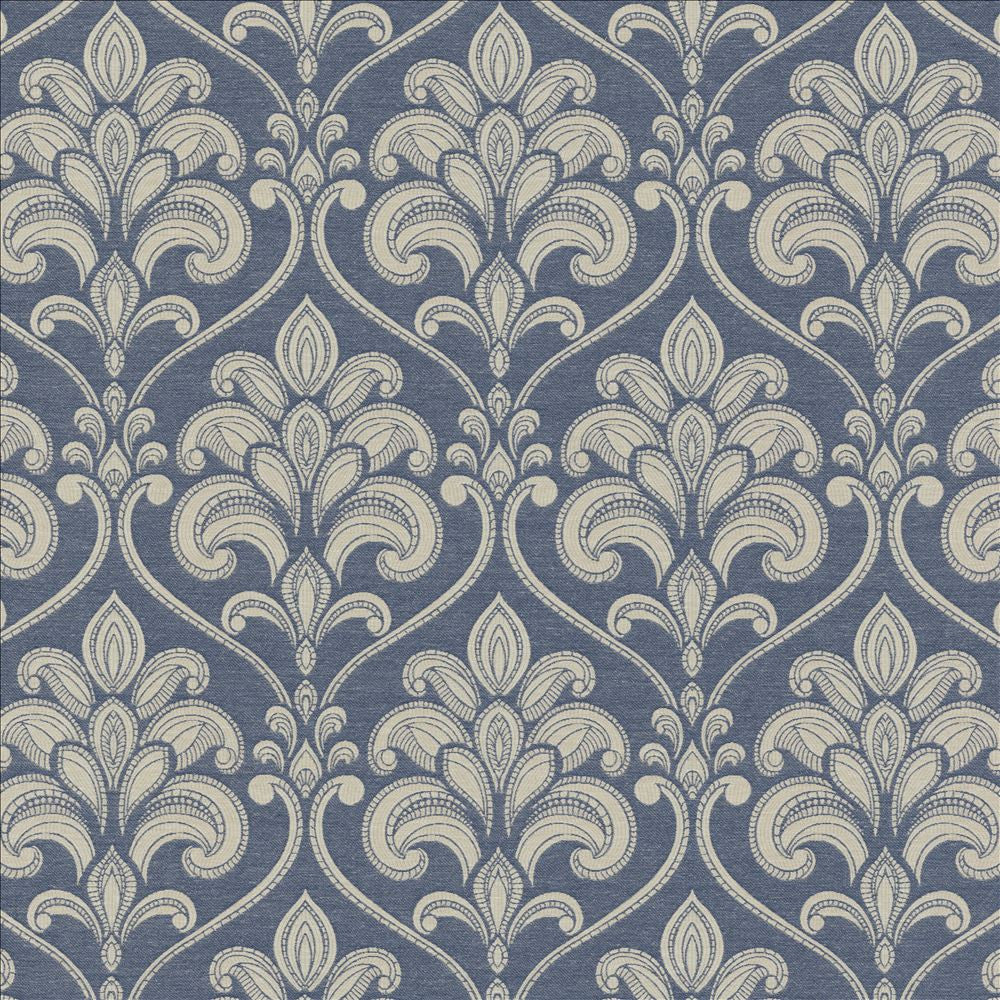 Baton Rouge Blue by Kasmir Fabric 5143 72% Polyester
28% Cotton
 INDIA </p><p>Repeat: Horizontal: 13 6/8 inches and Vertical: 21 2/8 inches 55 - Fabric Carolina -