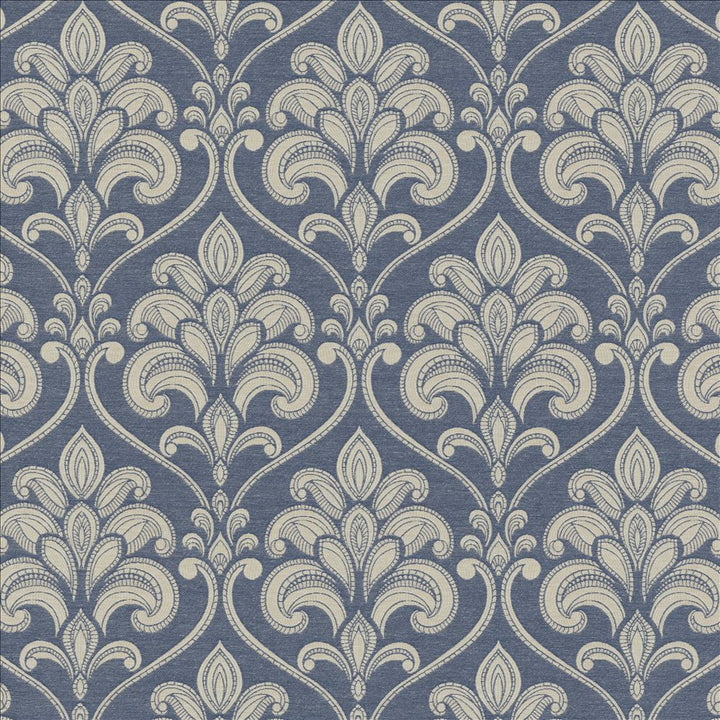 Baton Rouge Blue by Kasmir Fabric 5143 72% Polyester
28% Cotton
 INDIA </p><p>Repeat: Horizontal: 13 6/8 inches and Vertical: 21 2/8 inches 55 - Fabric Carolina -