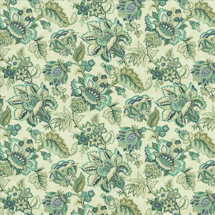 Bay Garden Seafoam by Kasmir Fabric 5154 100% Cotton SOUTH KOREA 50,000 Wyzenbeek Double Rubs Horizontal: 27 inches and Vertical: 27 inches 54 - Fabric Carolina -