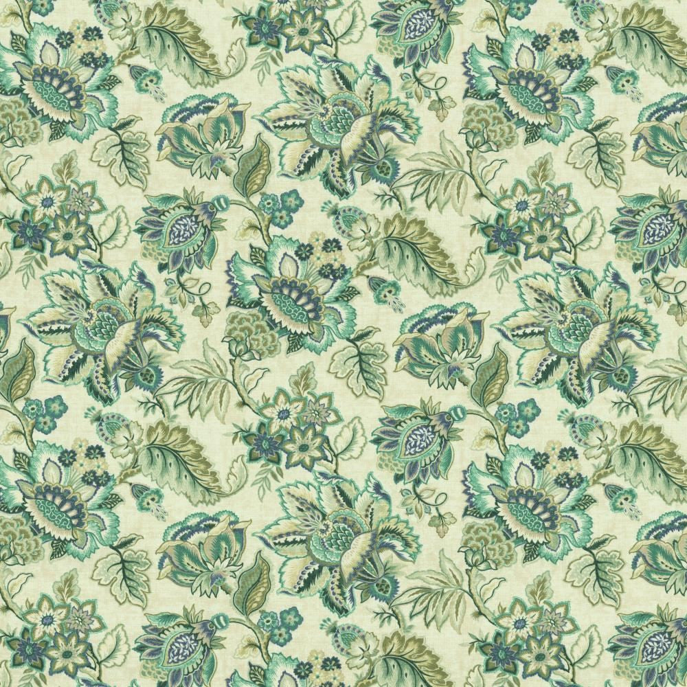 Bay Garden Seafoam by Kasmir Fabric 5154 100% Cotton
 SOUTH KOREA </p><p>Repeat: Horizontal: 27 inches and Vertical: 27 inches 54 - Fabric Carolina -