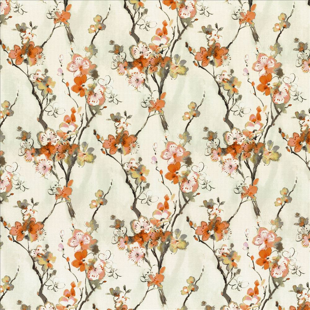 Beautiful Bloom Orange Blossom by Kasmir Fabric 1468 100% Cotton
 SOUTH KOREA 20,000 Wyzenbeek Double Rubs </p><p>Repeat: Horizontal: 27 4/8 inches and Vertical: 26 2/8 inches 54 - Fabric Carolina -