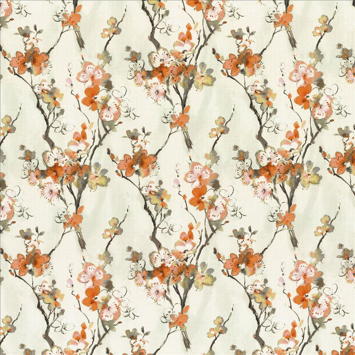 Beautiful Bloom Orange Blossom by Kasmir Fabric 1468 100% Cotton
 SOUTH KOREA </p><p>Repeat: Horizontal: 27 4/8 inches and Vertical: 26 2/8 inches 54 - Fabric Carolina -