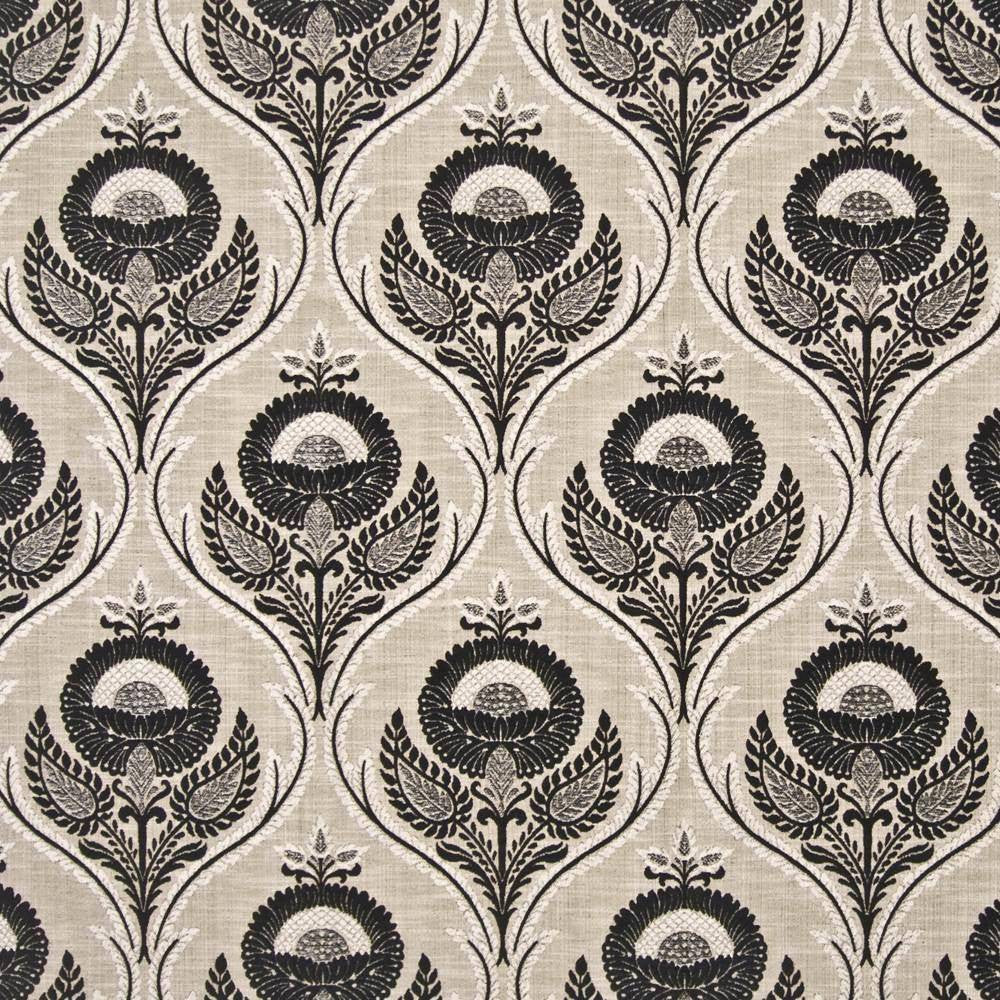 Beaux Arts Twilight by Kasmir Fabric 1383 42% Rayon 36% Cotton 22% Polyester INDIA 30,000 Wyzenbeek Double Rubs H: 13 4/8 inches, V:17 4/8 inches 52 - 54 - Fabric Carolina - Kasmir