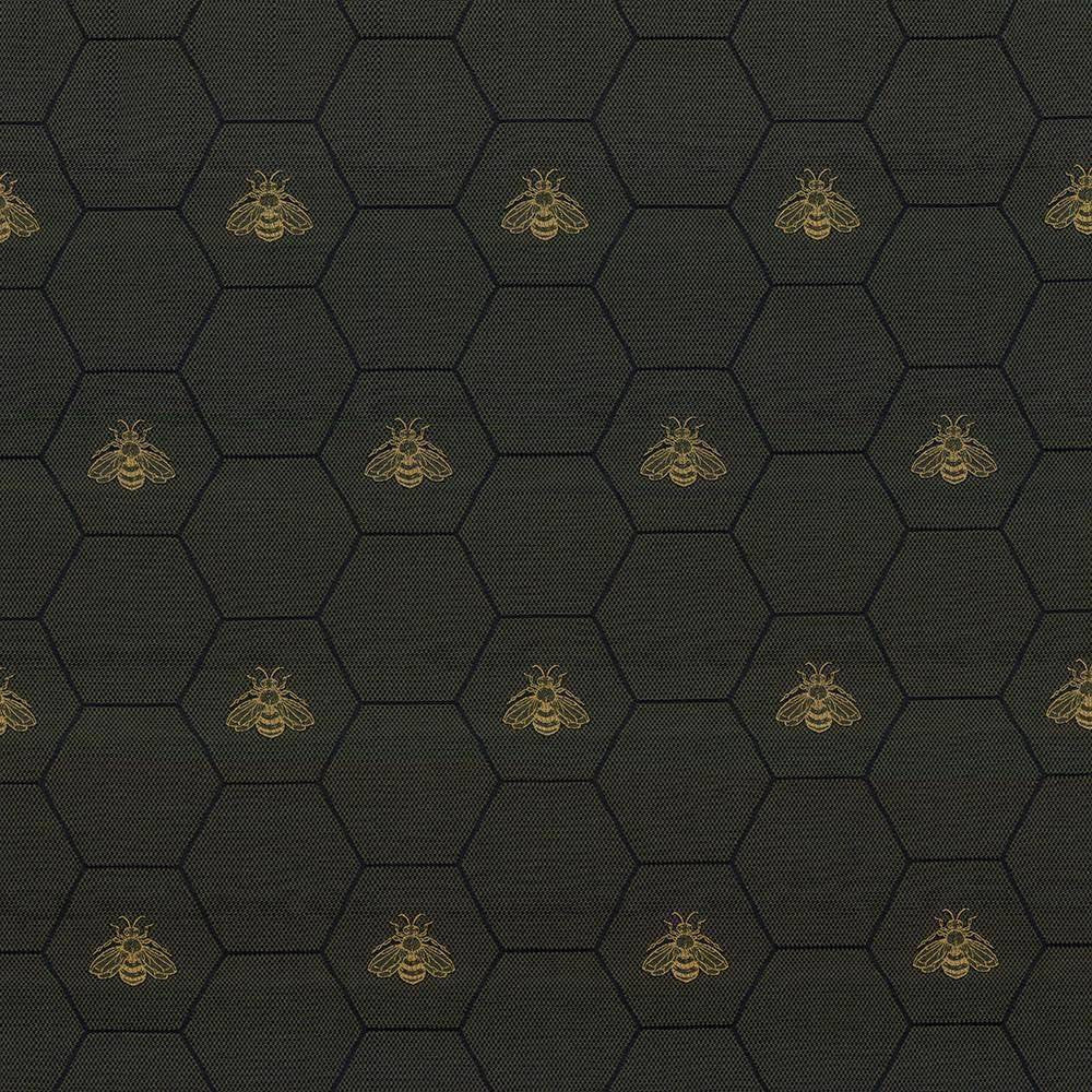 Beehive Noir by Kasmir Fabric 1424 55% Cotton 35% Polyester 10% Rayon USA 45,000 Wyzenbeek Double Rubs H: 6 6/8 inches, V:13 2/8 inches 54 - 55 - Fabric Carolina - Kasmir