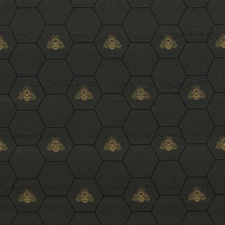 Beehive Noir by Kasmir Fabric 1424 55% Cotton 35% Polyester 10% Rayon USA 45,000 Wyzenbeek Double Rubs H: 6 6/8 inches, V:13 2/8 inches 54 - 55 - Fabric Carolina - Kasmir