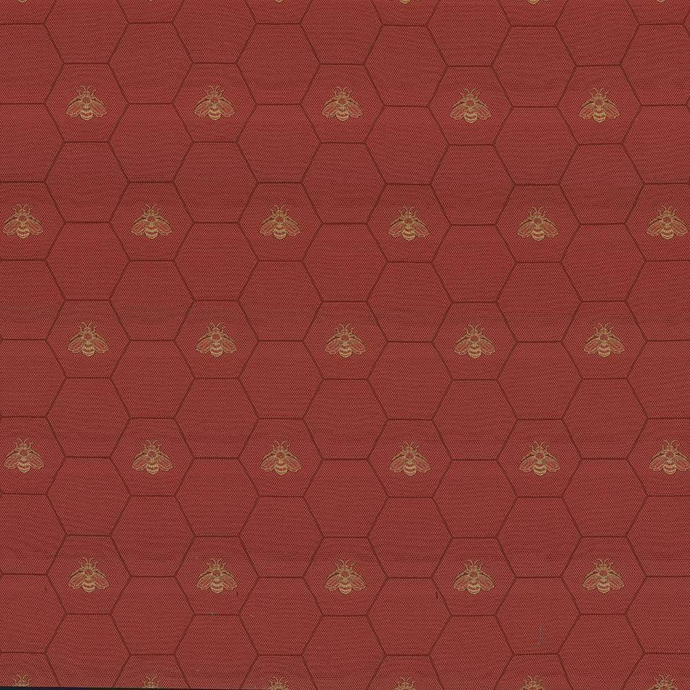 Beehive Tomato by Kasmir Fabric 1423 55% Cotton 35% Polyester 10% Rayon USA 45,000 Wyzenbeek Double Rubs H: 6 6/8 inches, V:13 2/8 inches 54 - 55 - Fabric Carolina - Kasmir