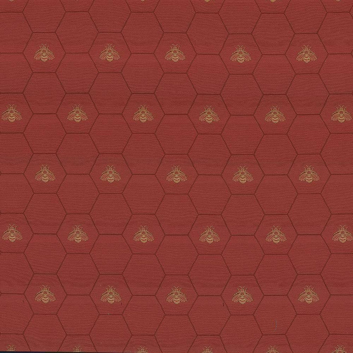 Beehive Tomato by Kasmir Fabric 1423 55% Cotton 35% Polyester 10% Rayon USA 45,000 Wyzenbeek Double Rubs H: 6 6/8 inches, V:13 2/8 inches 54 - 55 - Fabric Carolina - Kasmir