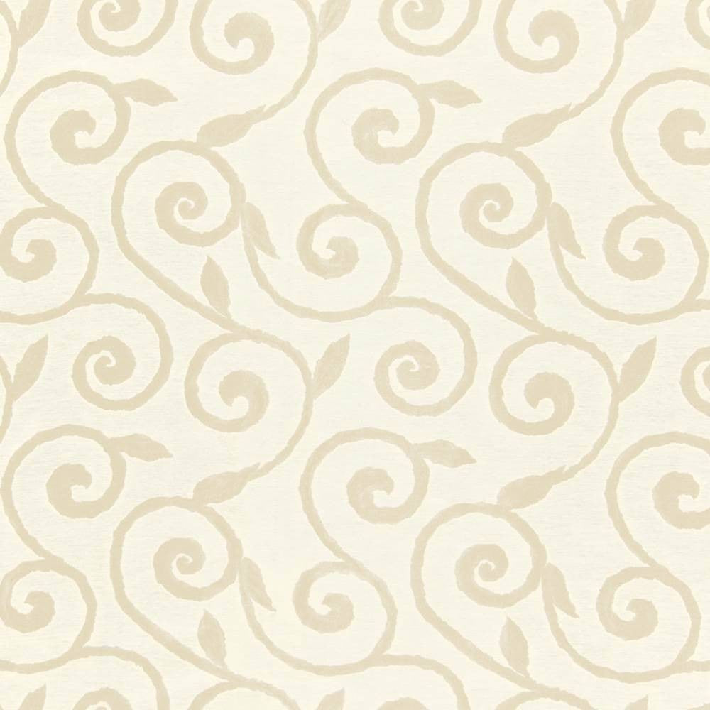 Beekman Scroll Ivory by Kasmir Fabric 1383 56% Polyester 44% Cotton INDIA 11,000 Martindale Cycles H: 14 inches, V:17 inches 54 - Fabric Carolina - Kasmir