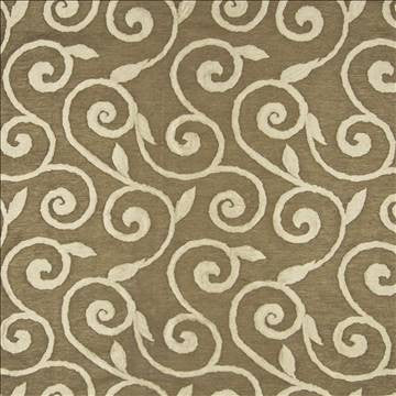 Beekman Scroll Mocha by Kasmir Fabric 1383 56% Polyester 44% Cotton INDIA 11,000 Martindale Cycles H: 14 inches, V: 17 inches 54 - Fabric Carolina - Kasmir