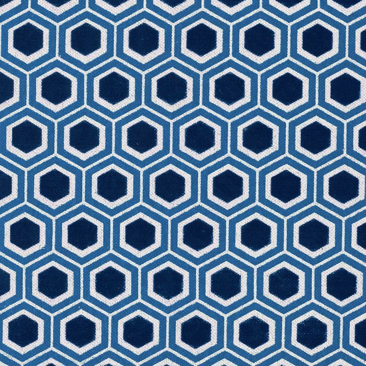 Bees Knees Royal by Kasmir Fabric 5072 63% Cotton 37% Linen CHINA 10,000 Martindale Cycles Horizontal: 1 6/8 inches and Vertical: 1 6/8 inches 54 - 55 - Fabric Carolina -