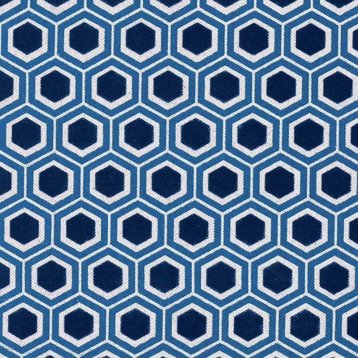 Bees Knees Royal by Kasmir Fabric 5072 63% Cotton 37% Linen CHINA 10,000 Martindale Cycles H: 1 6/8 inches, V:1 6/8 inches 54 - 55 - Fabric Carolina - Kasmir