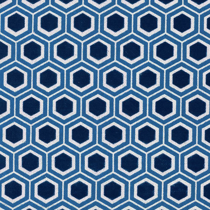 Bees Knees Royal by Kasmir Fabric 5072 63% Cotton
37% Linen
 CHINA </p><p>Repeat: Horizontal: 1 6/8 inches and Vertical: 1 6/8 inches 54 - 55 - Fabric Carolina -