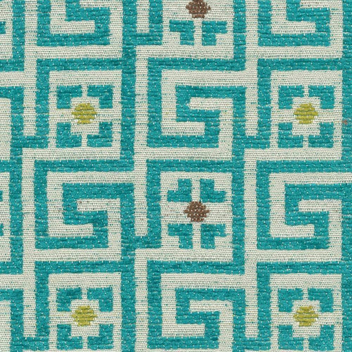 Beijing Trellis Aquamarine by Kasmir Fabric 1406 68% Rayon 32% Polyester CHINA 15,000 Wyzenbeek Double Rubs H: 3 6/8 inches, V:3 6/8 inches 54 - Fabric Carolina - Kasmir