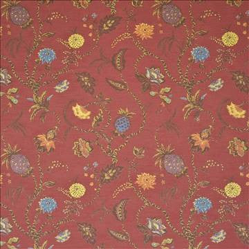 Belfont Garden Ruby by Kasmir Fabric 1404 82% Rayon 18% Polyester USA 45,000 Wyzenbeek Double Rubs H: 27 inches, V: 26 2/8 inches 54 - 55 - Fabric Carolina - Kasmir