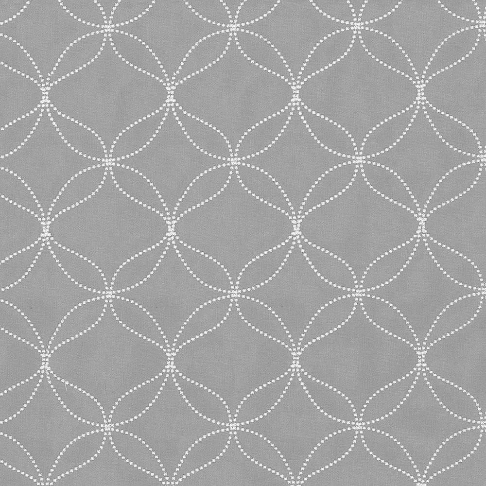 Bellesol Silver by Kasmir Fabric 1429 100% Polyester Embroidery 100% Polyester INDIA Not Tested Horizontal: 4 5/8 inches and Vertical: 4 5/8 inches 52 - Fabric Carolina -