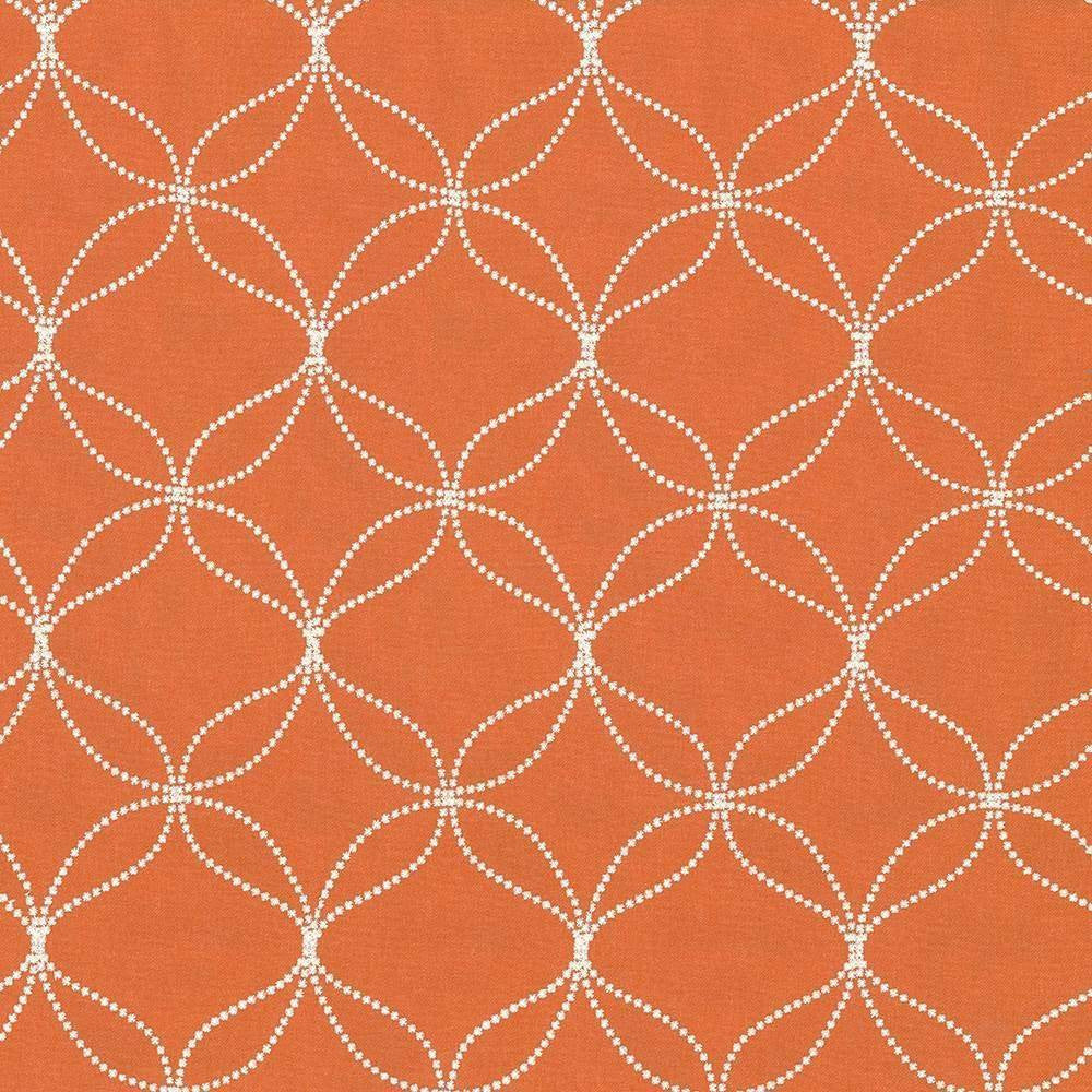 Bellesol Tangerine by Kasmir Fabric 1429 100% Polyester Embroidery Contents 100% Polyester INDIA Not Tested H: 4 5/8 inches, V:4 5/8 inches 56 - Fabric Carolina - Kasmir