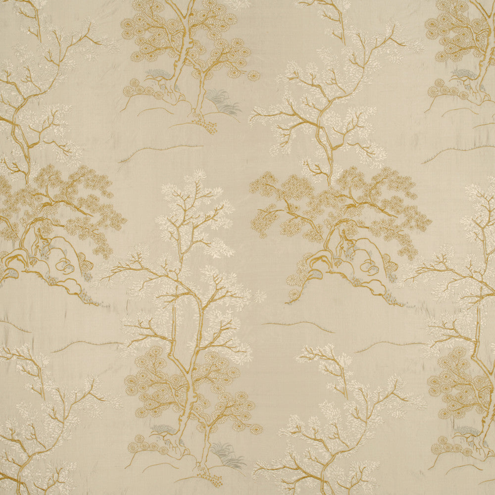 Oriental Tree Silver by G P & J Baker Fabric