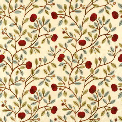 Medlar Silk Blue/Red by G P & J Baker Fabric