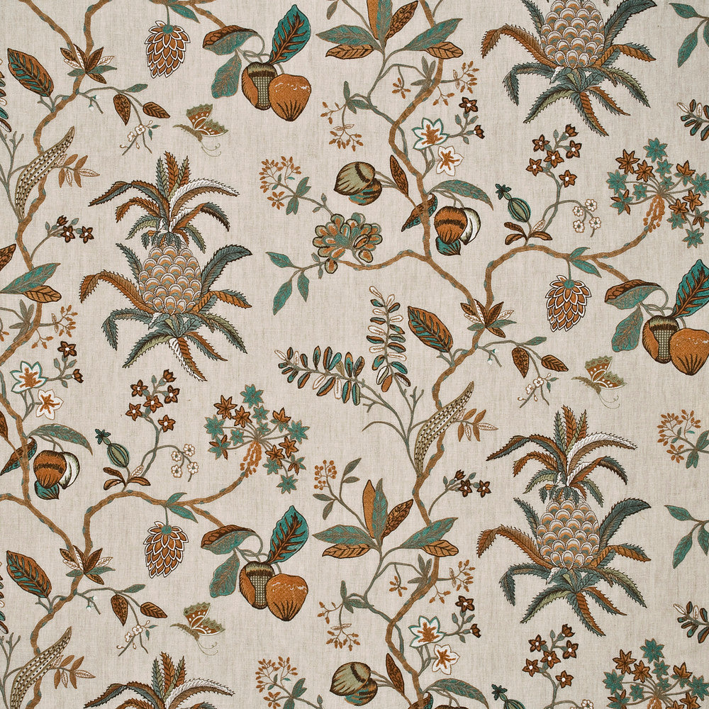 Exotic Pineapple Linen Sage/Dove by G P & J Baker Fabric