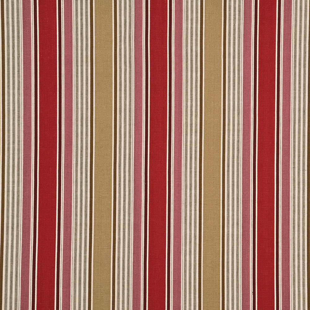 Arley Stripe Red/Camel by G P & J Baker Fabric