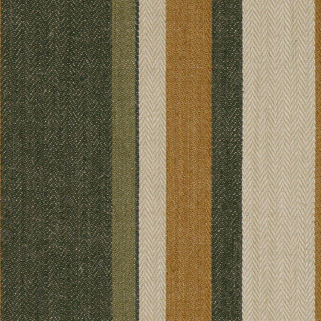 Drummond Stripe Gold/Sepia by G P & J Baker Fabric