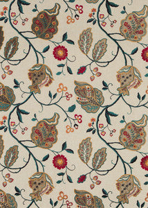 Calthorpe Red/Olive/Teal by G P & J Baker Fabric