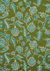 Kelway Moss/Teal by G P & J Baker Fabric