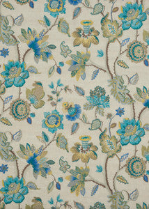 Dryden Teal/Gilt by G P & J Baker Fabric