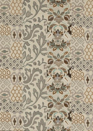 Queen'S Sampler Bronze by G P & J Baker Fabric