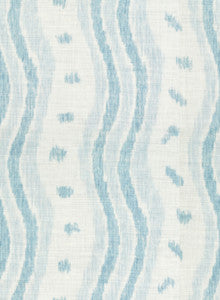 Ikat Stripe Blue/Oyster by Lee Jofa Fabric