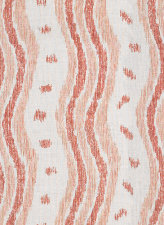 Ikat Stripe Tomato/Oys by Lee Jofa Fabric