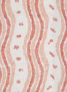 Ikat Stripe Tomato/Oys by Lee Jofa Fabric