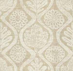 Oakleaves White/Oat by Lee Jofa Fabric
