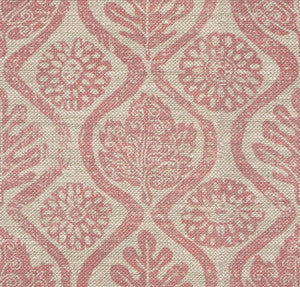 Oakleaves Pink/Oatmeal by Lee Jofa Fabric