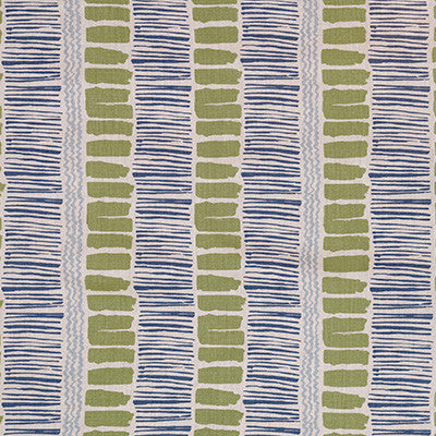 Saltaire Lime/Indigo/Blue by Lee Jofa Fabric