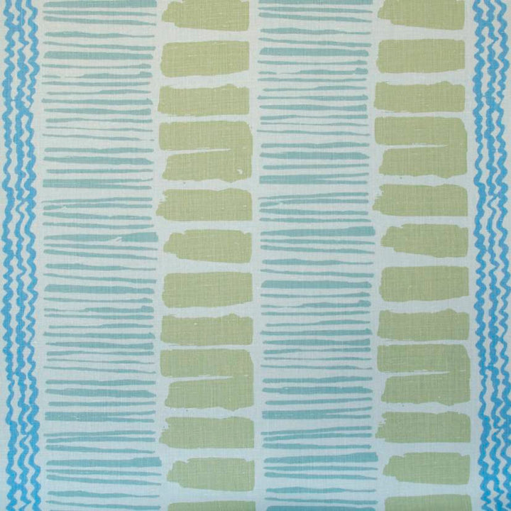 Saltaire Light Green/Aqua/Cornflower by Lee Jofa Fabric